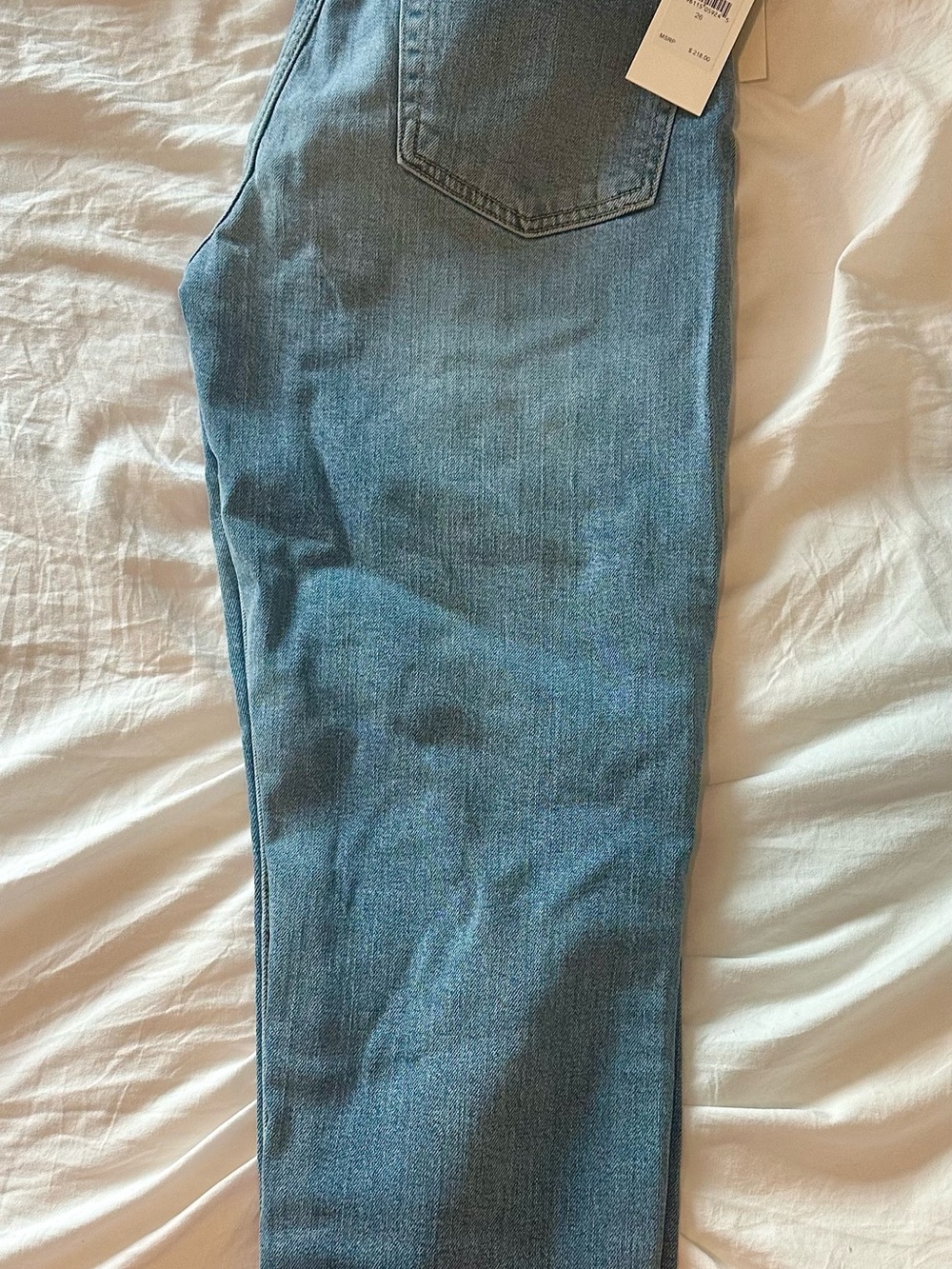 7 For All Mankind Slim Straight Jeans in Light Blue Denim